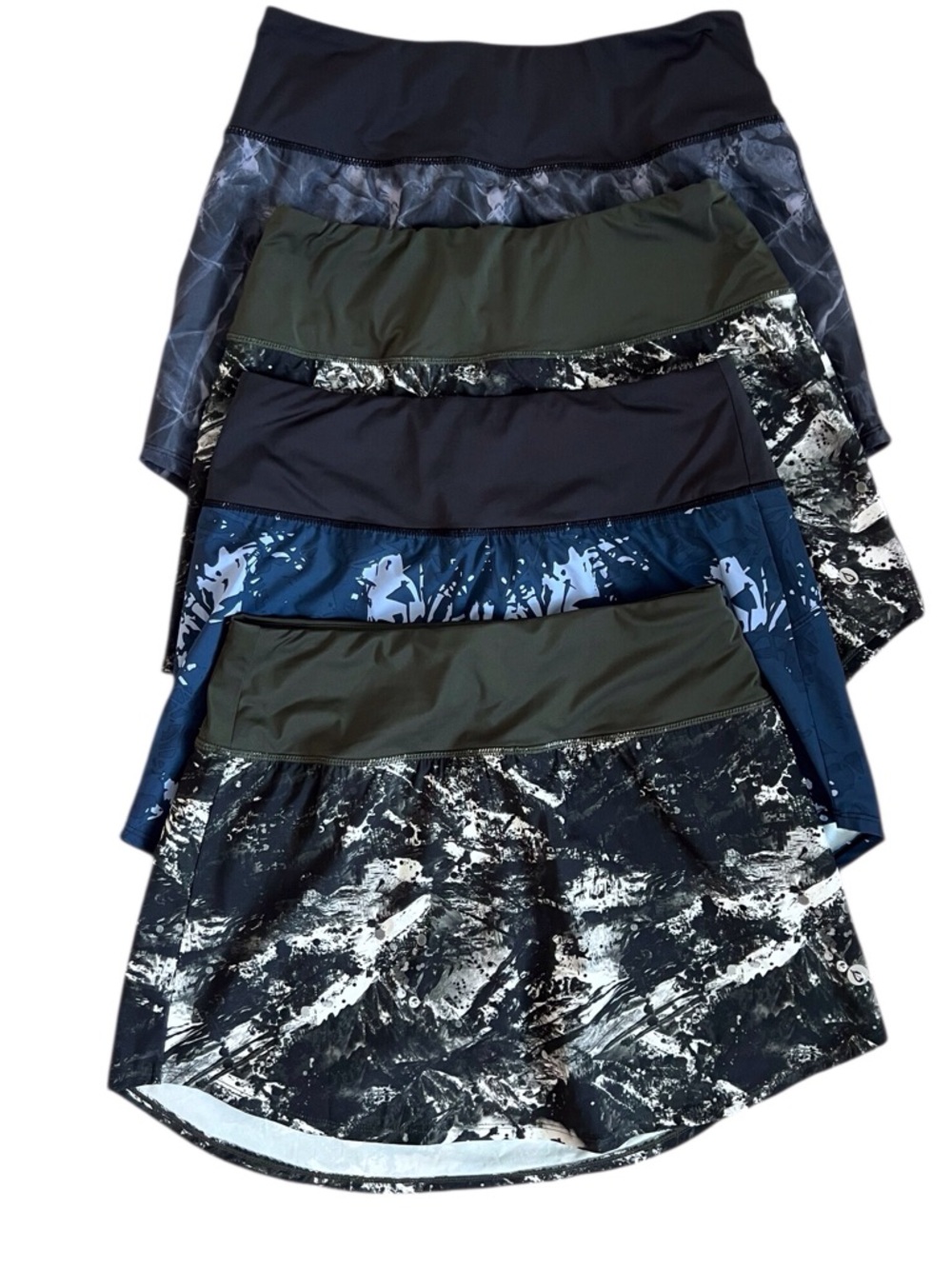 Baleaf 4 Skort Bundle Tennis Athletic Golf Workout Pickleball Splatter Tie Dye